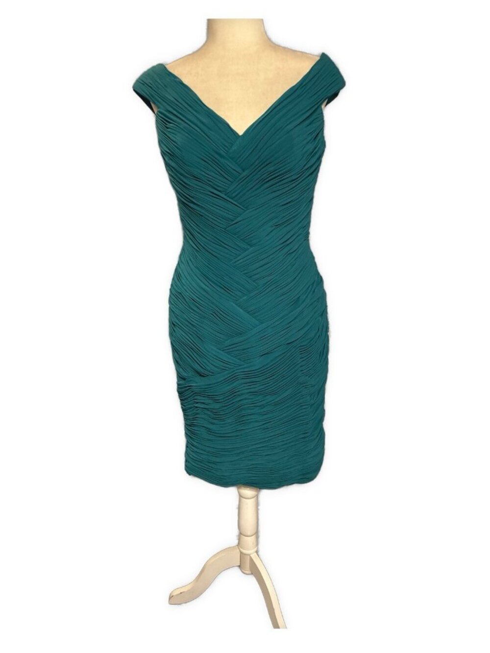 may queen couture usa teal v neck tank Sexy Silhouette Knee Dress 10 Medium